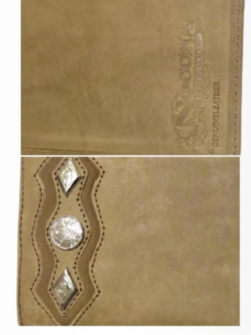 Nocona Rodeo Style Men's Wallet - Distressed Brown Leather, Western Design
